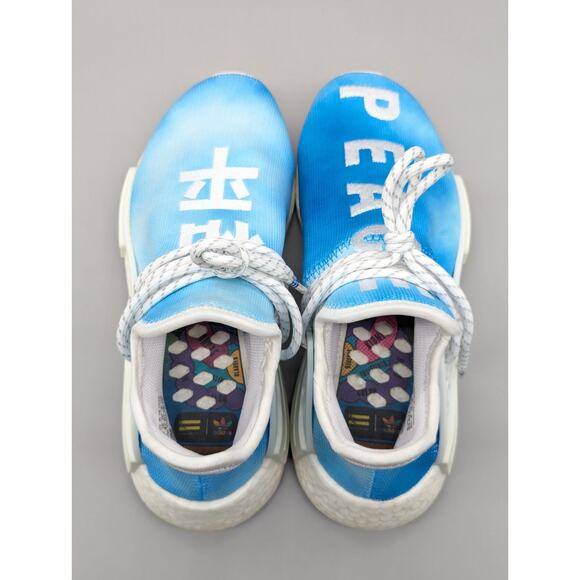 Adidas Mens Pharrell NMD HU China Pack Peace Shoes Sneakers Blue F99763 Size 5 main image 4